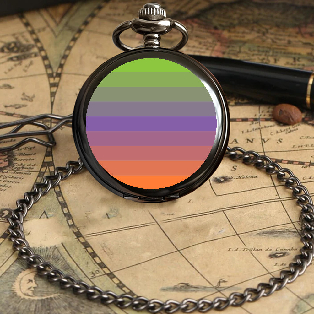Aliagender Pride Flag Round Pocket Watch
