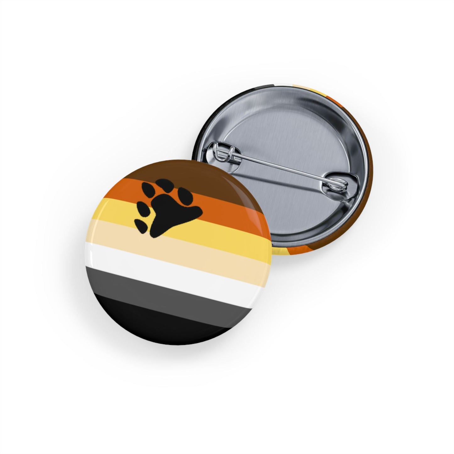 Bear Pride Flag Round Pins - Multiple Sizes