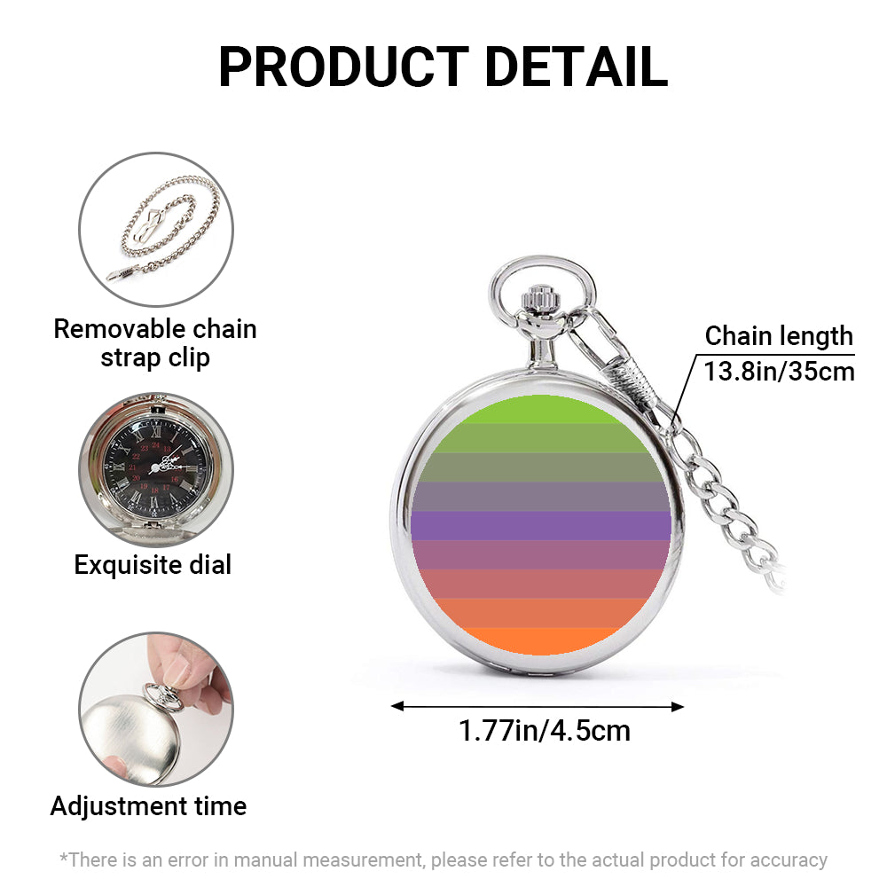 Aliagender Pride Flag Round Pocket Watch