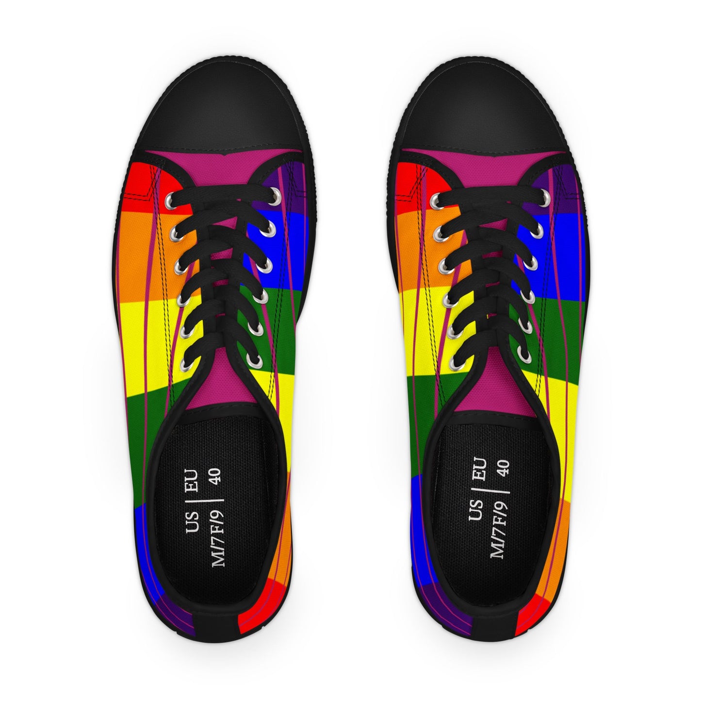 Pride Rainbow Flag Women's Low Top Sneakers