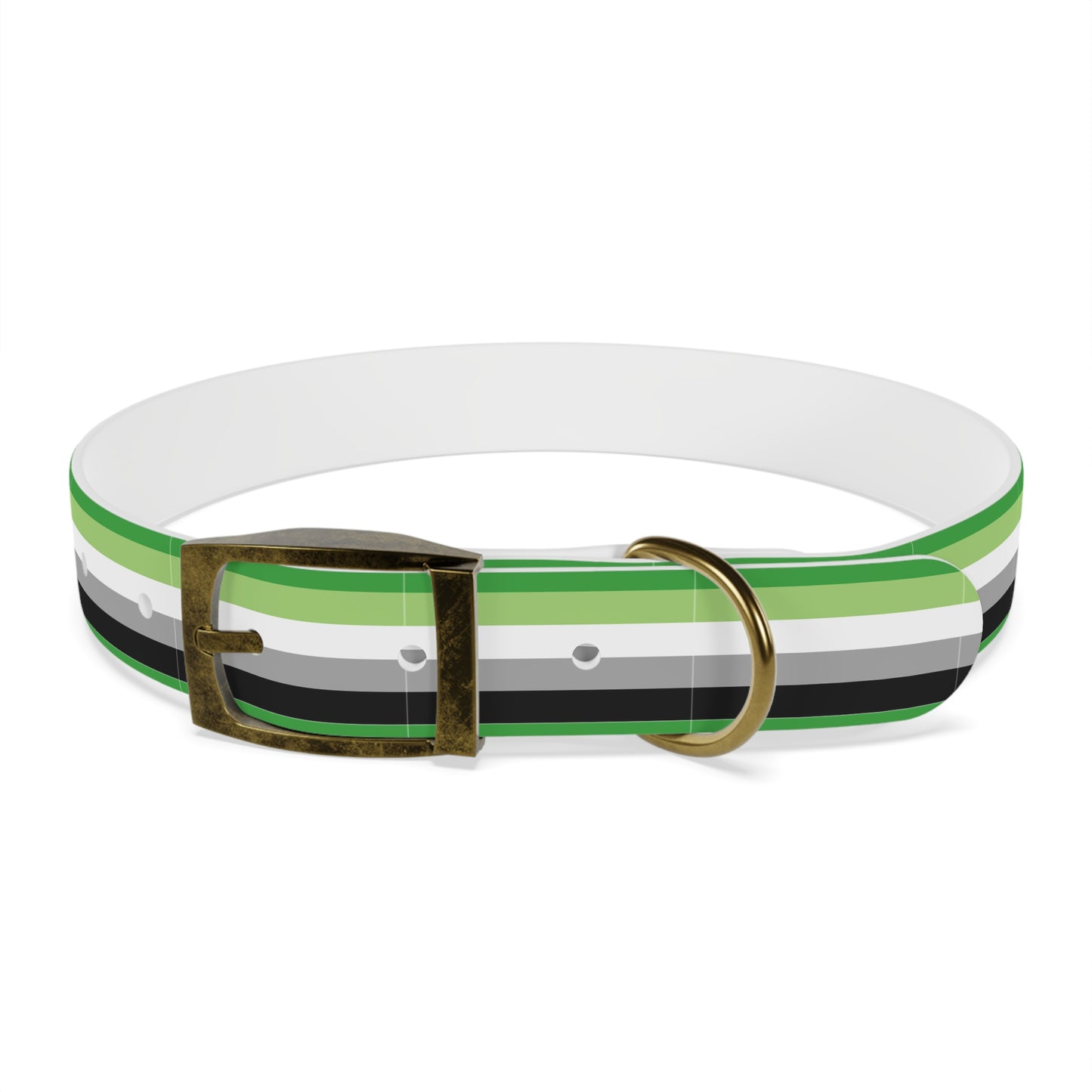 Aromantic Pride Flag Dog Collar
