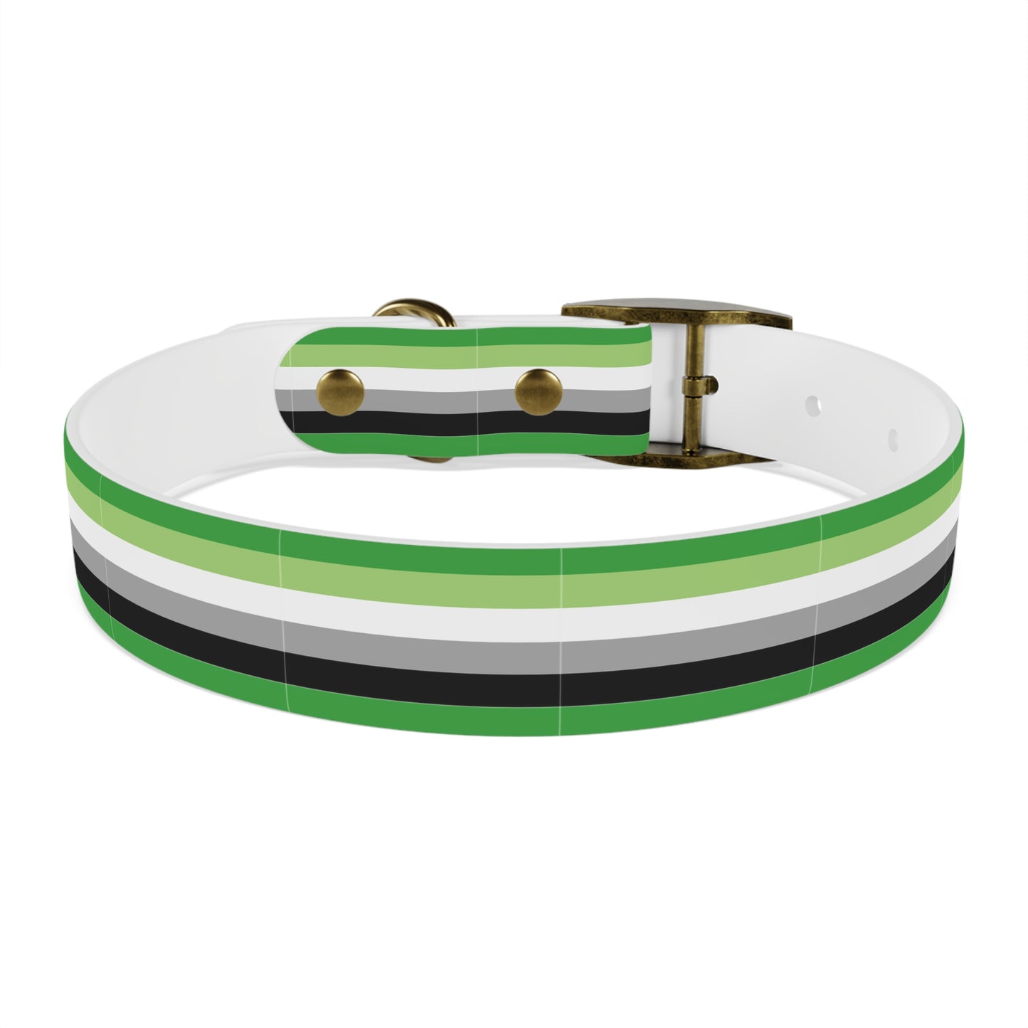 Aromantic Pride Flag Dog Collar