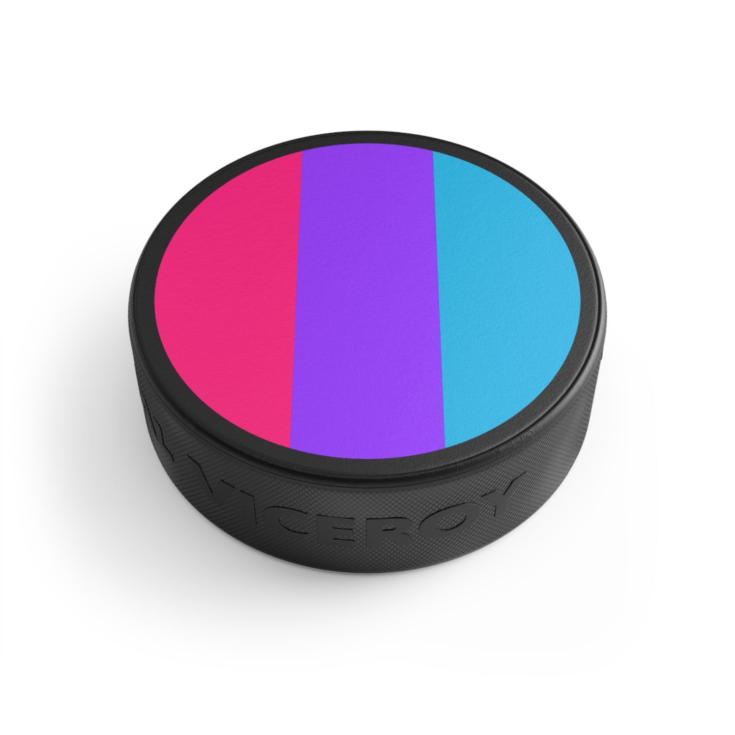 Androgyne Pride Flag Hockey Puck