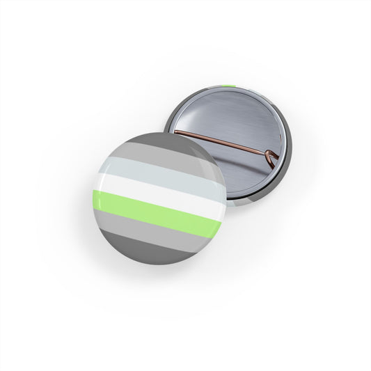 Demiagender Pride Flag Round Pins - Multiple Sizes