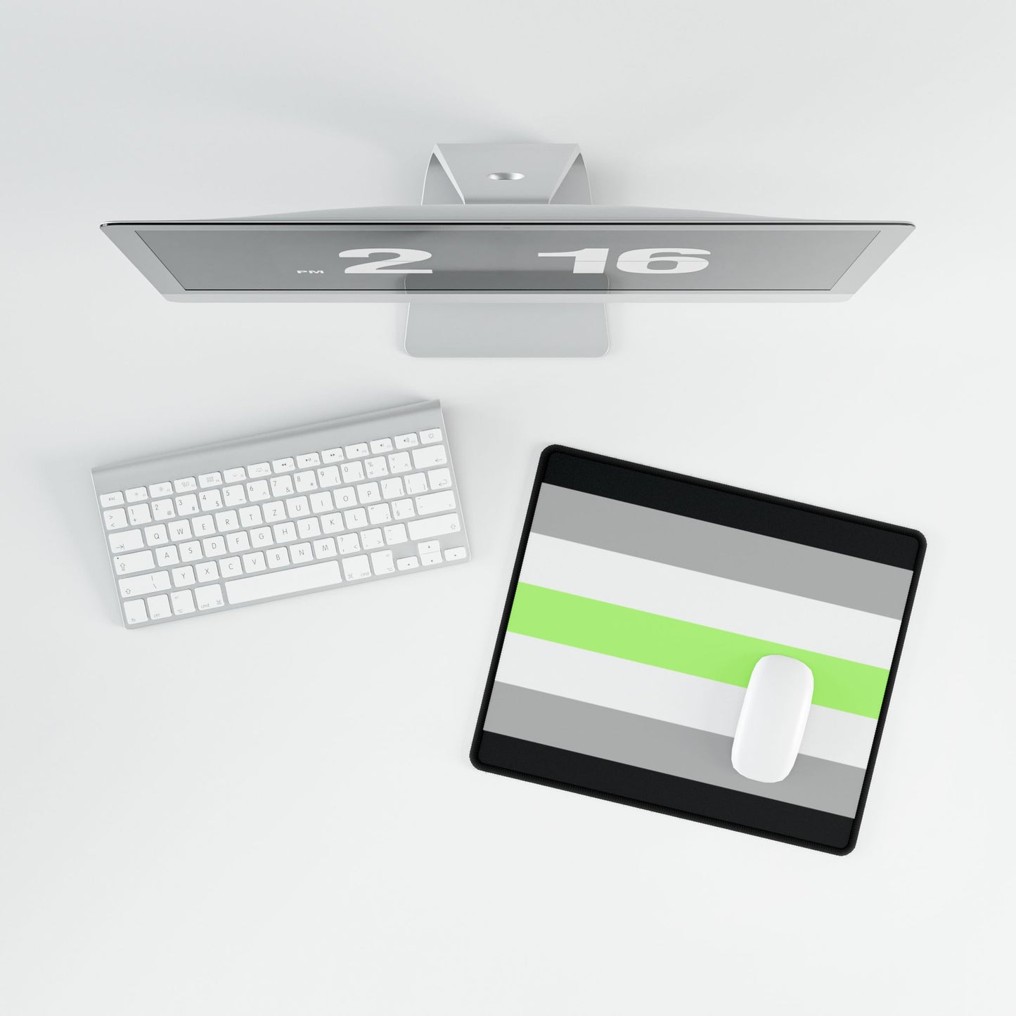 Agender Pride Flag Desk Mat