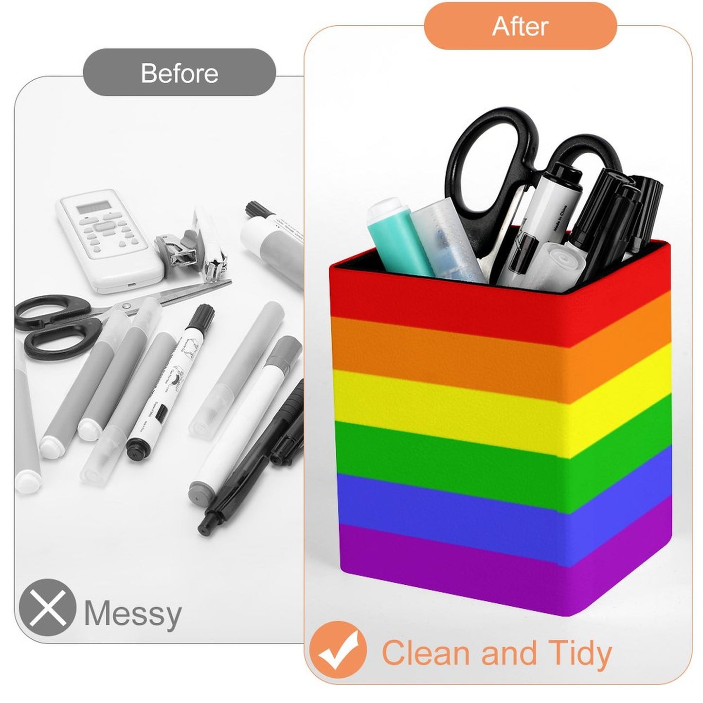 Progress Pride Flag Pen Holder