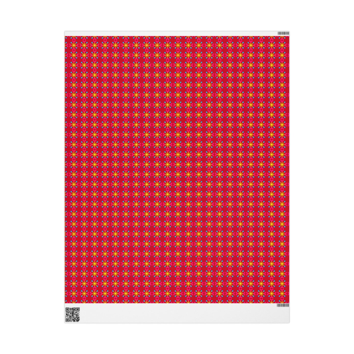 Pansexual Pride Flag Snowflake Wrapping Paper - Multiple Sizes/Finishes