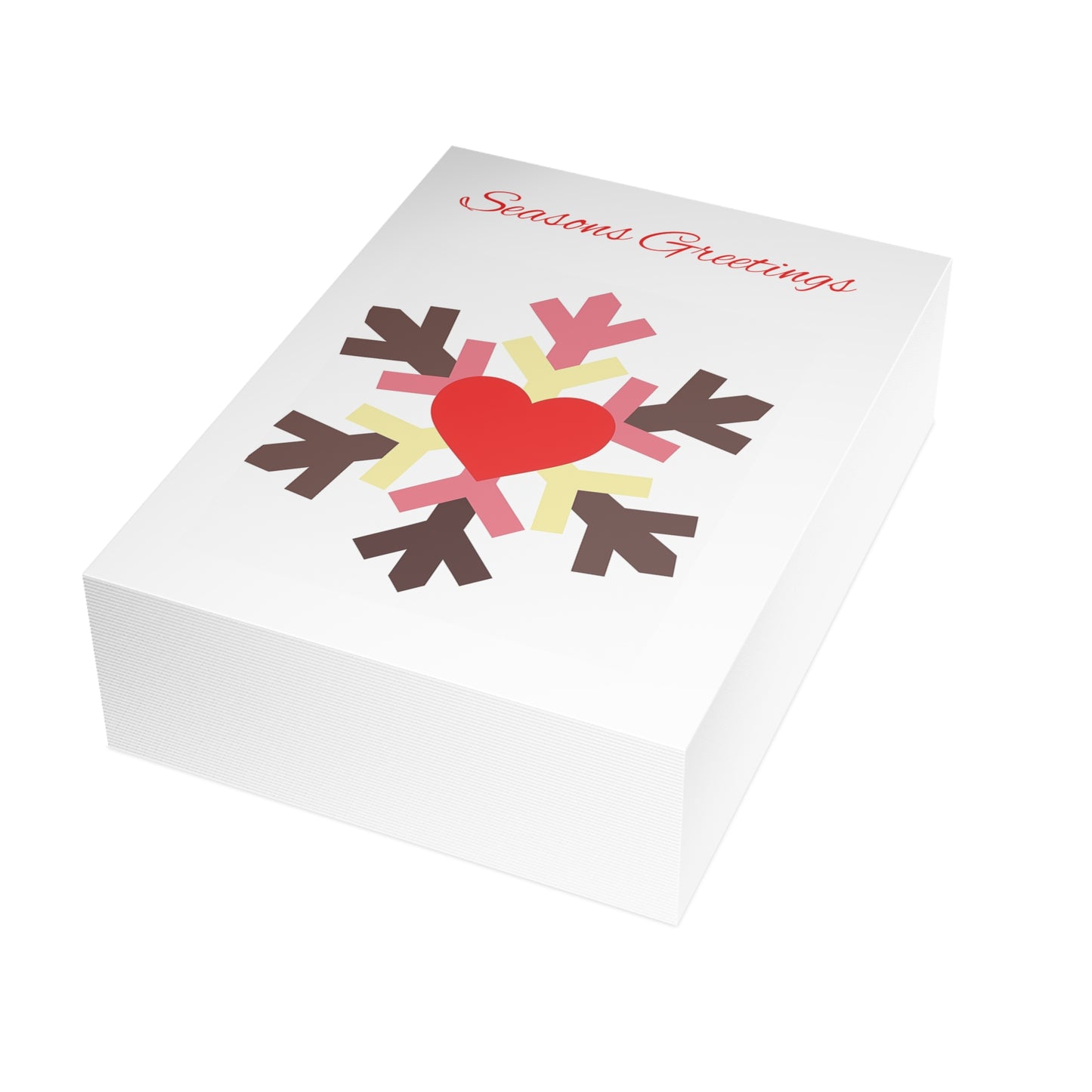 Fat Fetish Pride Flag Snowflake Greeting Cards
