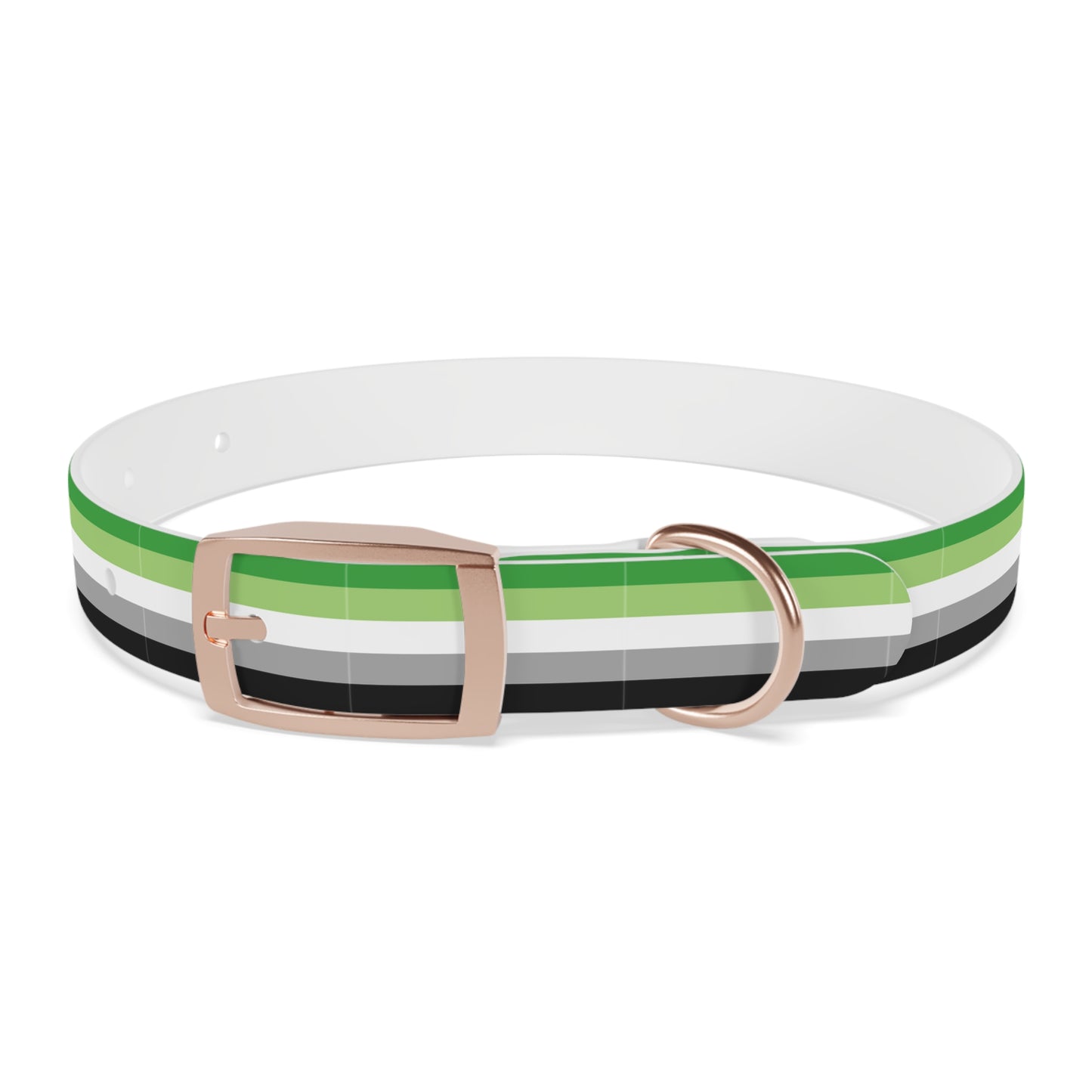 Aromantic Pride Flag Dog Collar