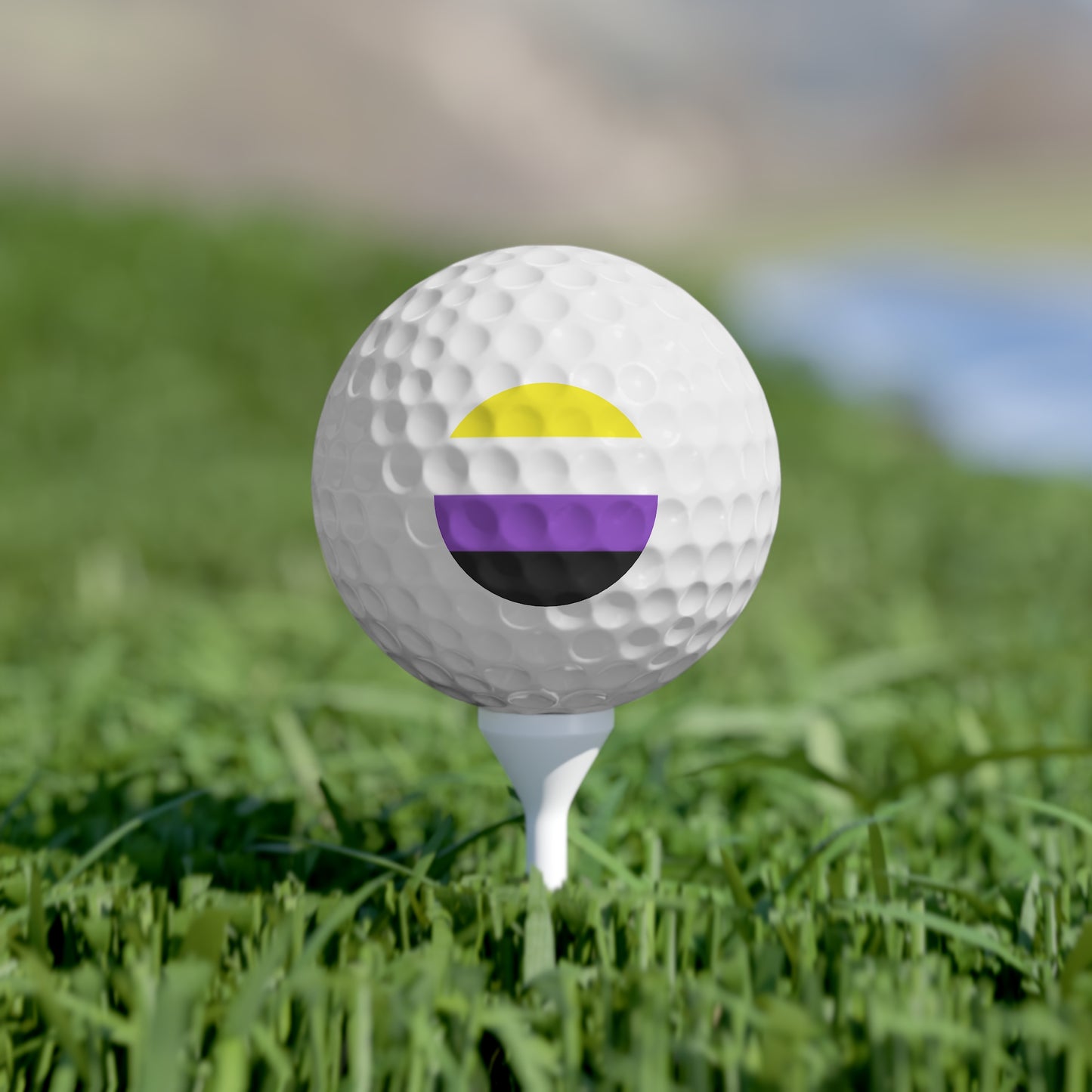 Non-Binary Pride Flag Golf Balls, 6 pcs