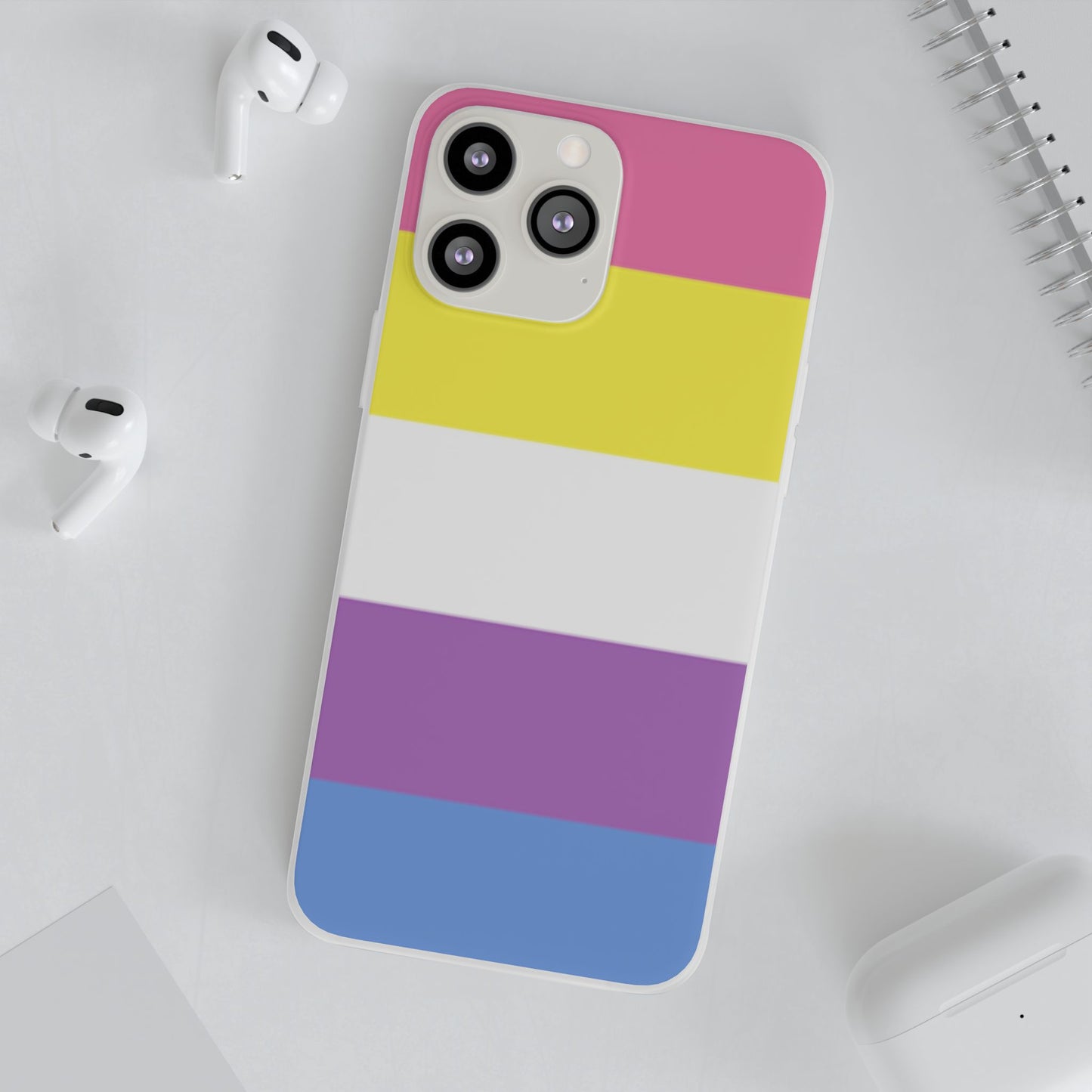 Bigender Pride Flag iPhone Flexi Case - Multiple Generations