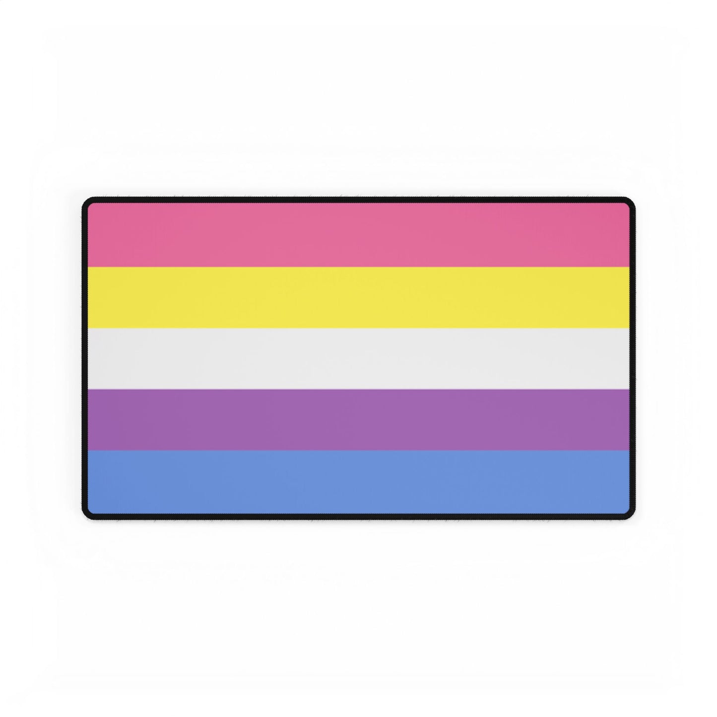 Bigender Pride Flag Desk Mat - Multiple Sizes