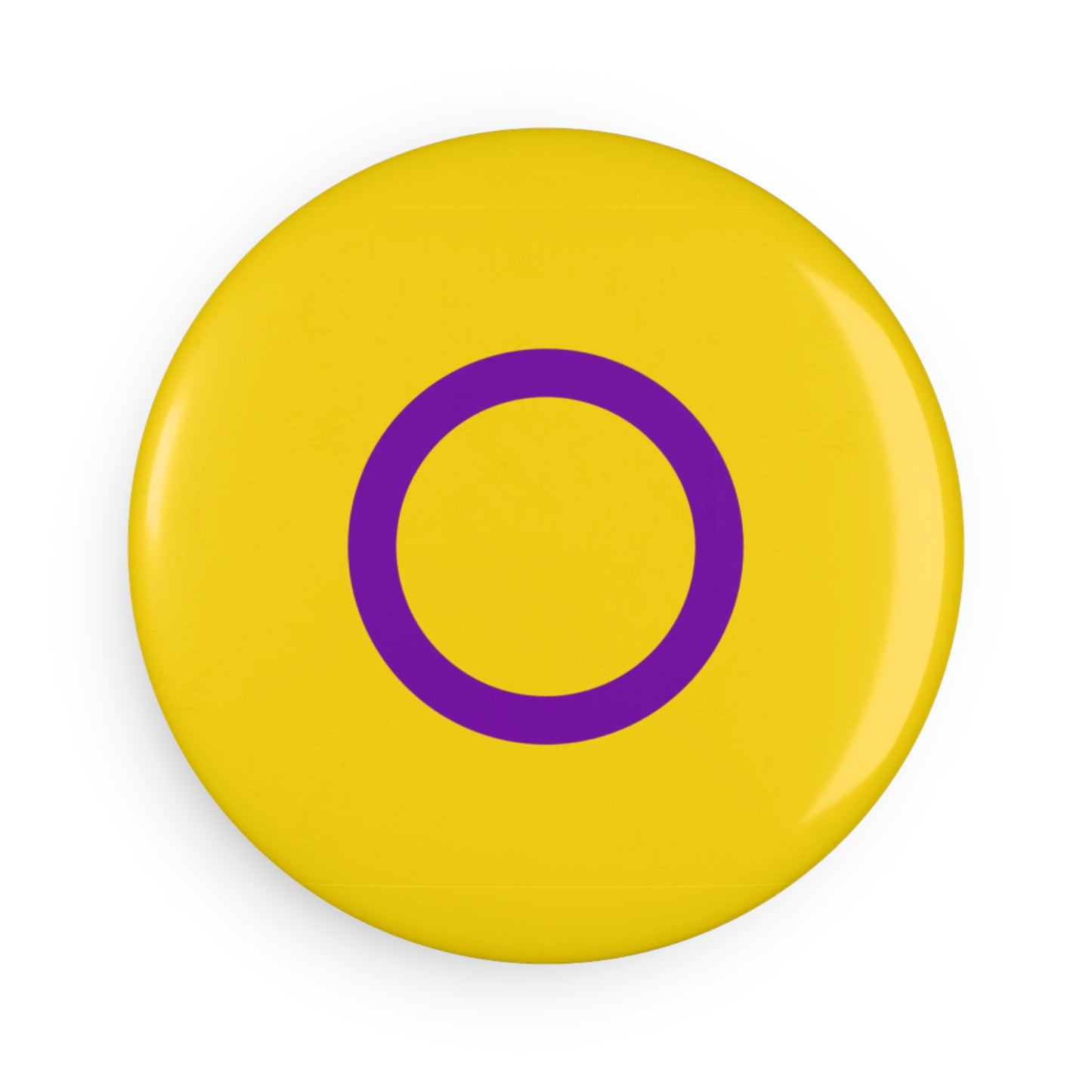 Intersex Pride Flag Round Button Magnet