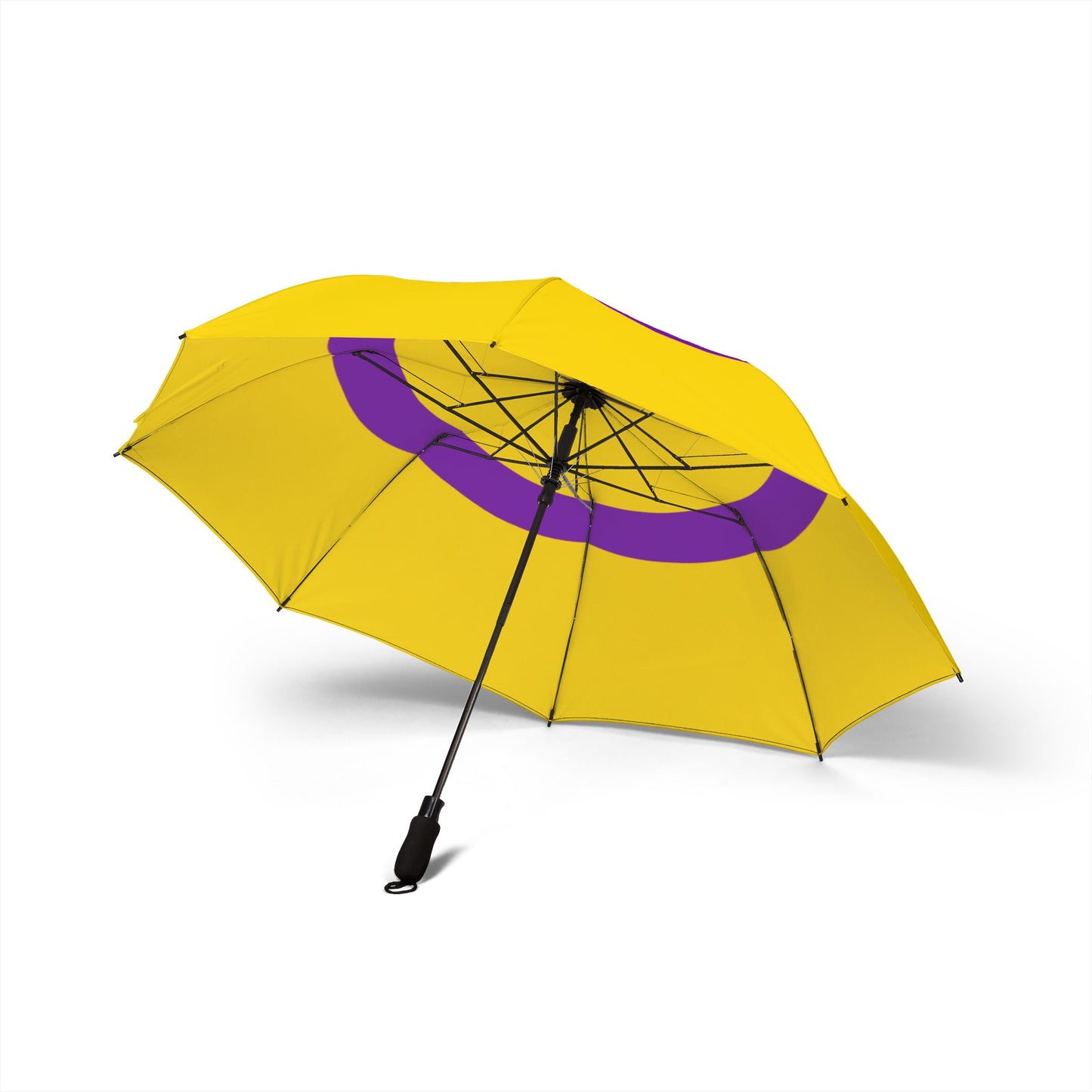 Intersex Pride Flag Semi-Automatic Foldable Umbrella