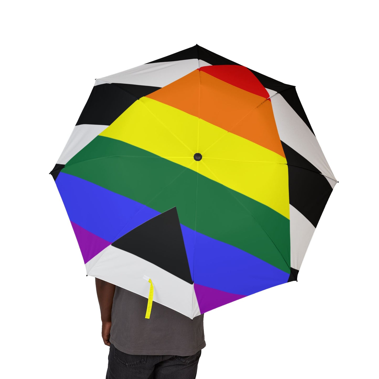 Ally Pride Flag Semi-Automatic Foldable Umbrella
