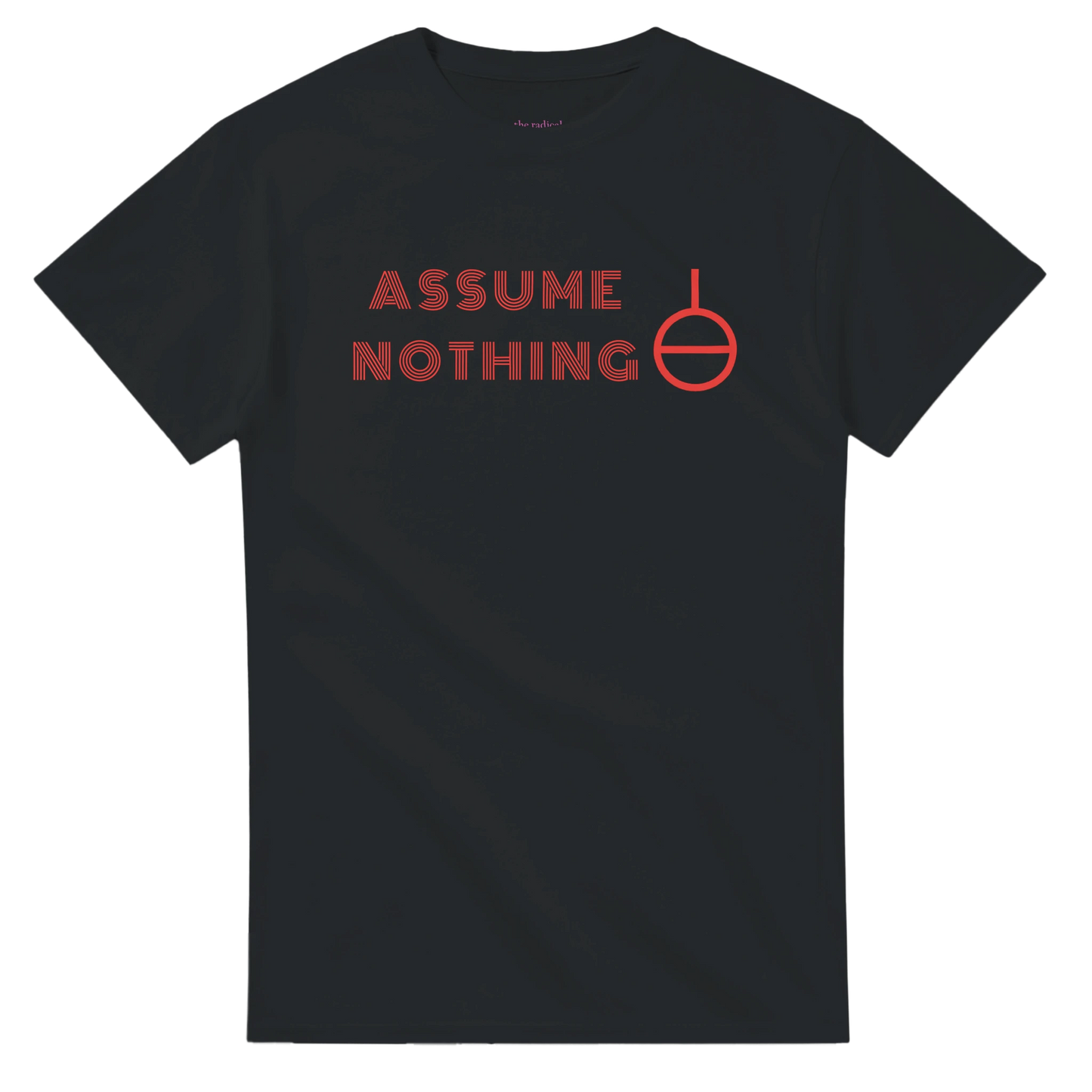 Agender / Genderless Symbol Heavyweight Unisex Crewneck T-shirt Black