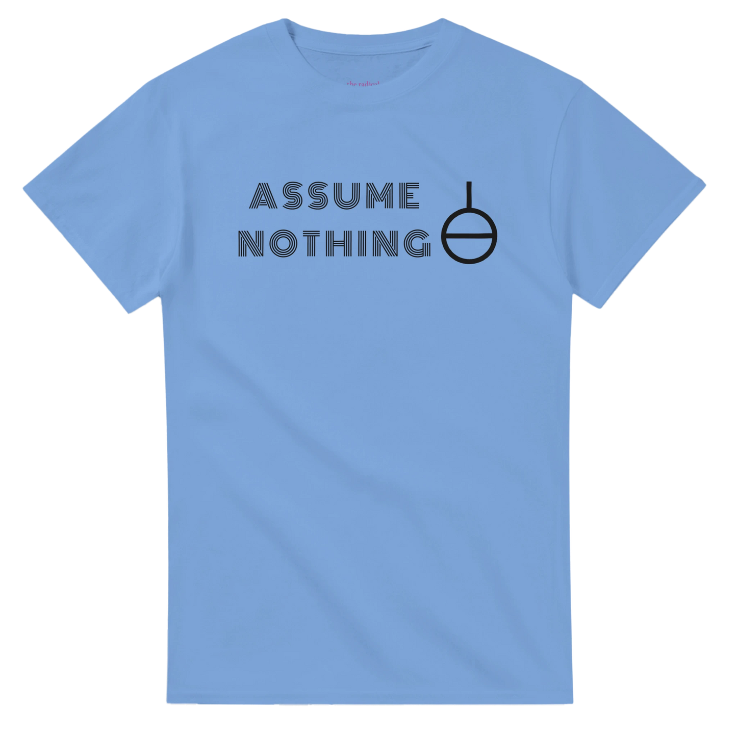Agender / Genderless Symbol Heavyweight Unisex Crewneck T-shirt Carolina Blue