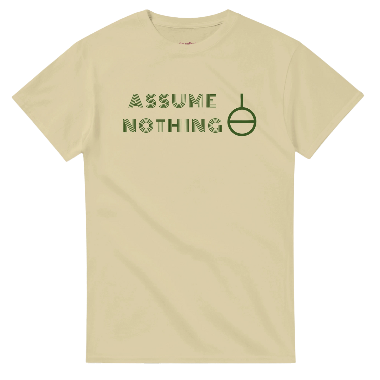 Agender / Genderless Symbol Heavyweight Unisex Crewneck T-shirt Natural