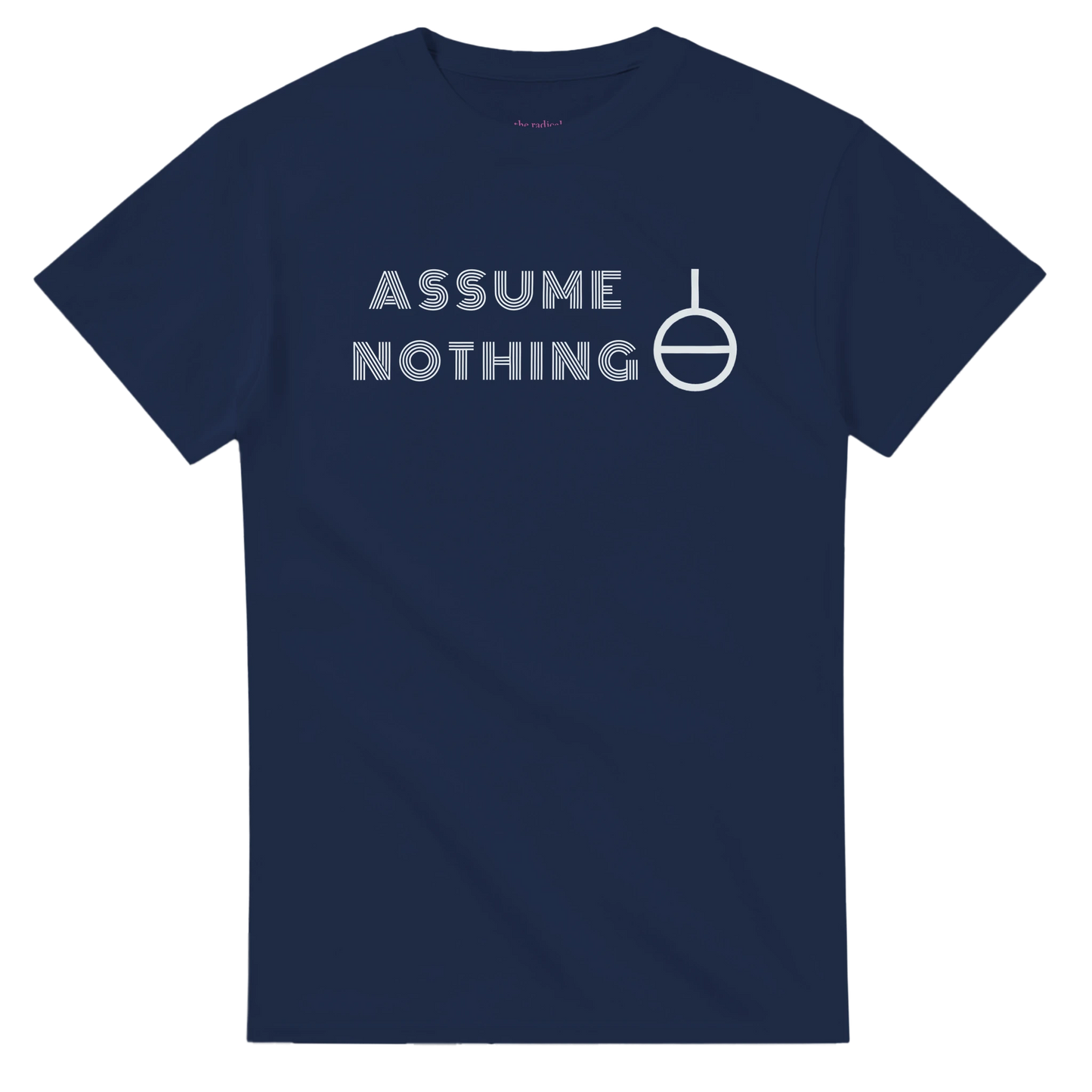 Agender / Genderless Symbol Heavyweight Unisex Crewneck T-shirt Navy