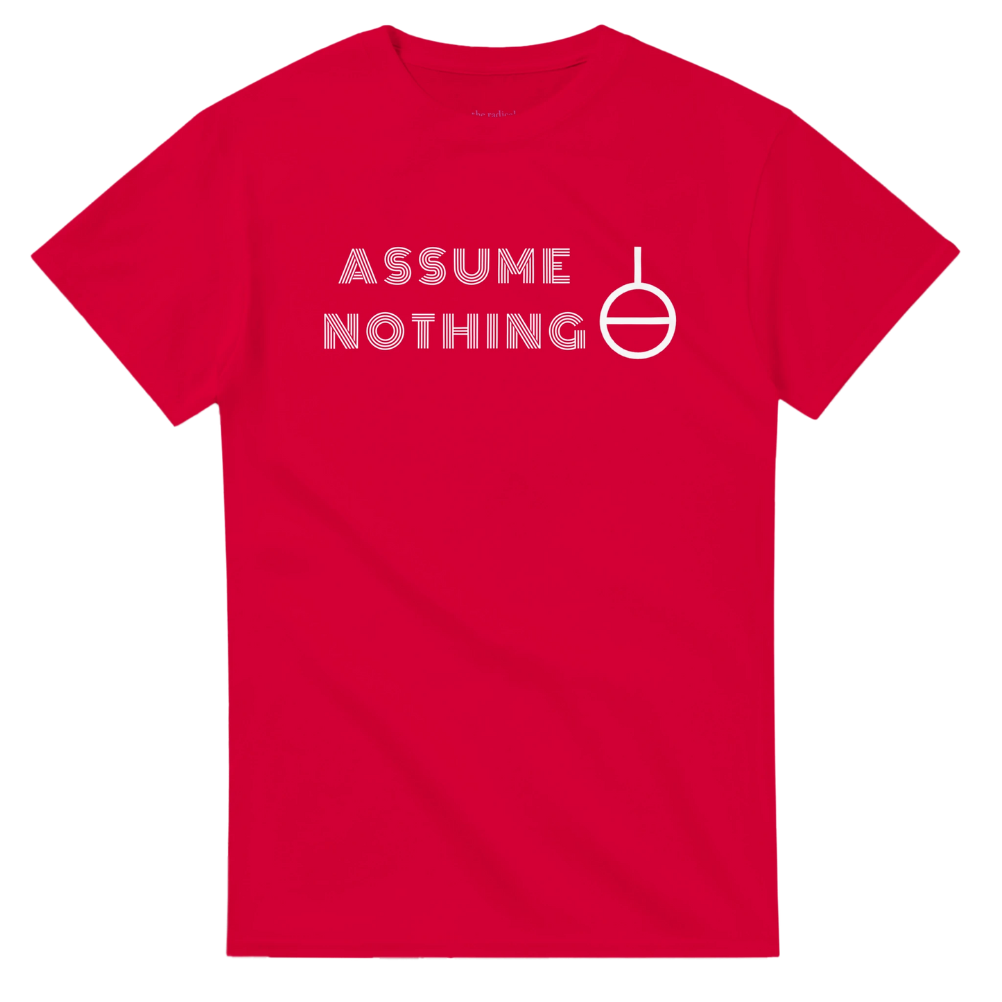 Agender / Genderless Symbol Heavyweight Unisex Crewneck T-shirt Red
