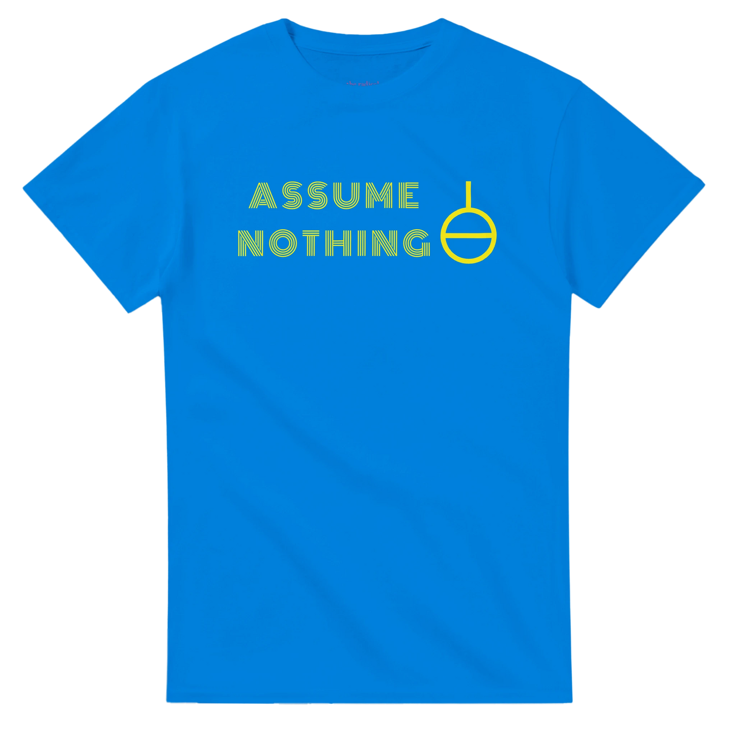 Agender / Genderless Symbol Heavyweight Unisex Crewneck T-shirt Royal Blue