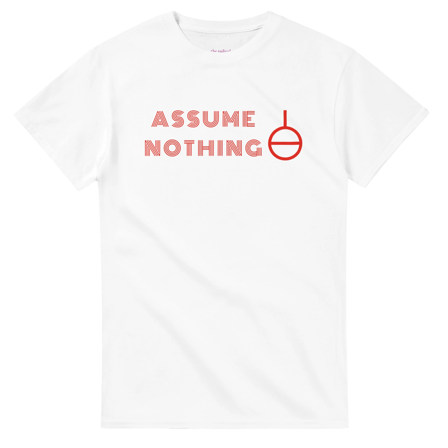 Agender / Genderless Symbol Heavyweight Unisex Crewneck T-shirt White