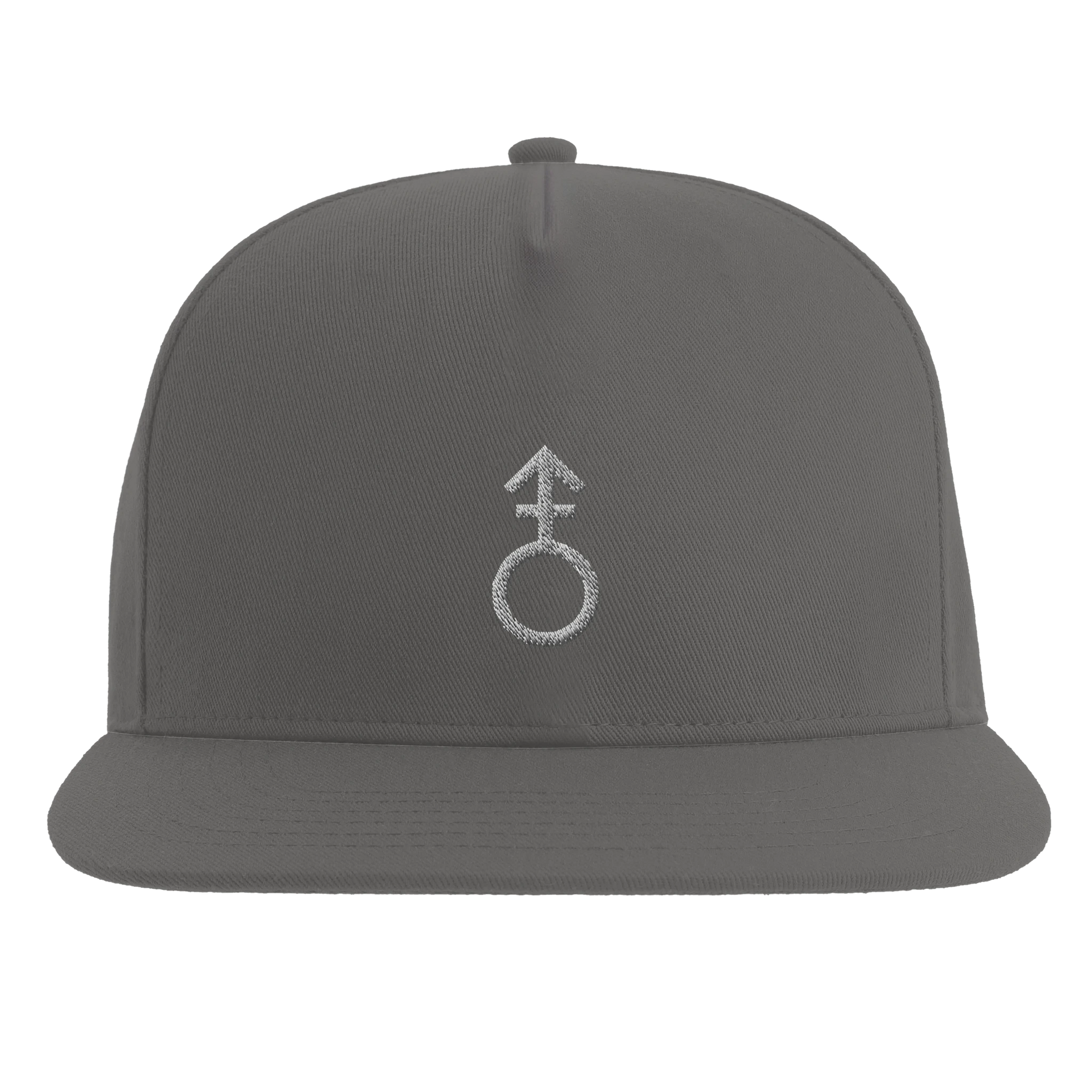 Androgyne Symbol Flat Bill Cap Gray