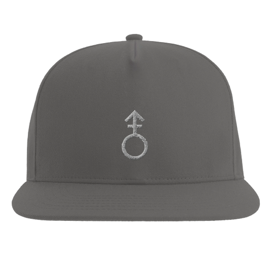 Androgyne Symbol Flat Bill Cap Gray