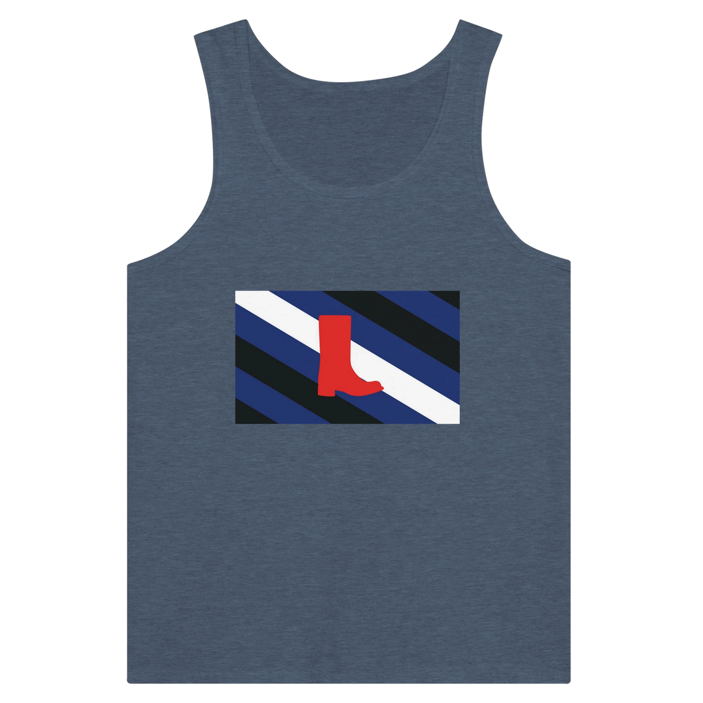 Boot Fetish Flag Tank blue
