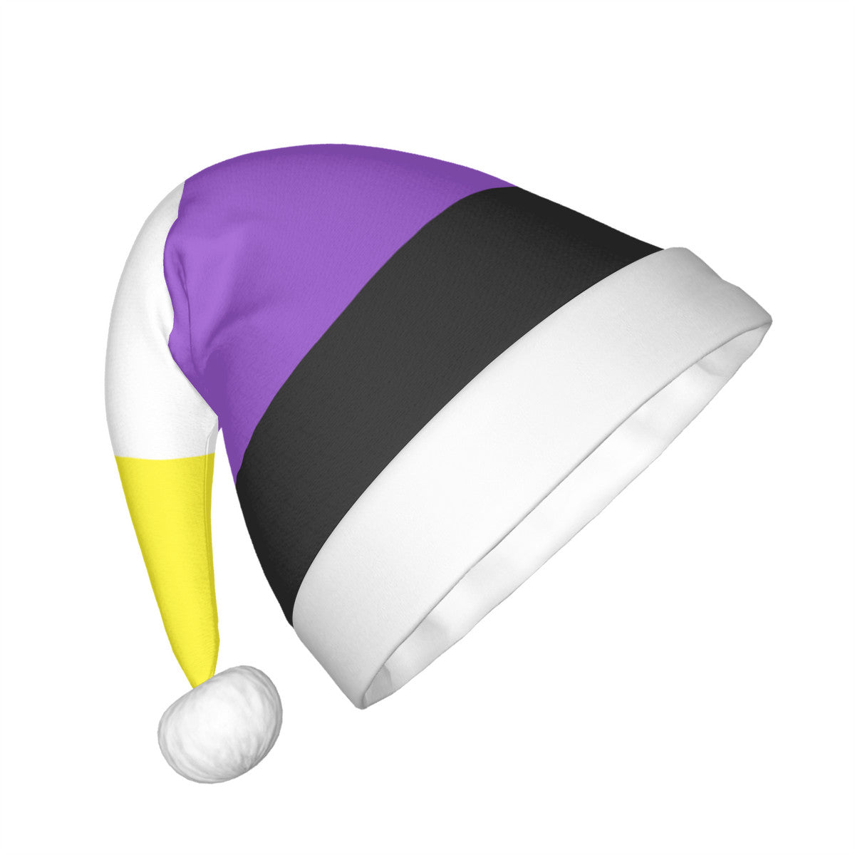 Non-Binary Pride Flag Adult Plush Holiday Hat