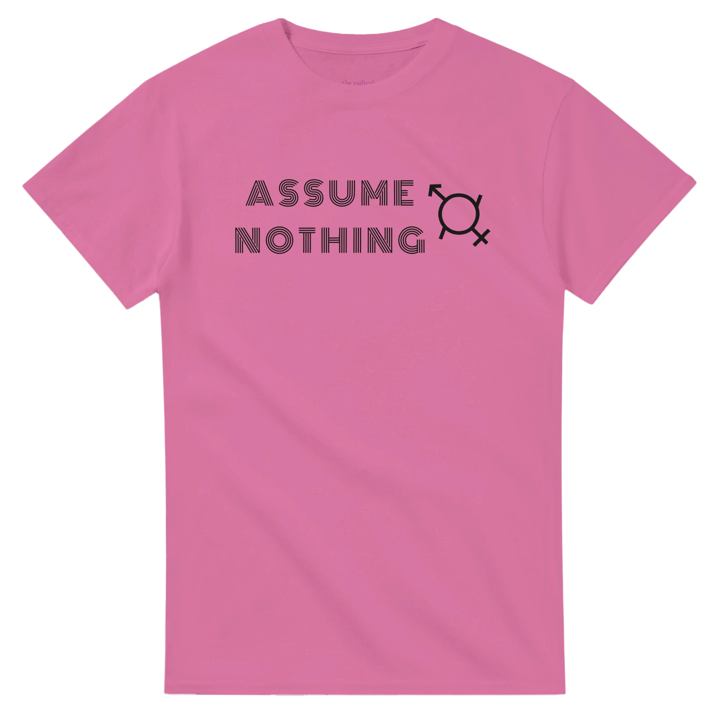 Genderfluid: Female and Male Symbol Heavyweight Unisex Crewneck T-shirt | Gildan® 5000 Azalea