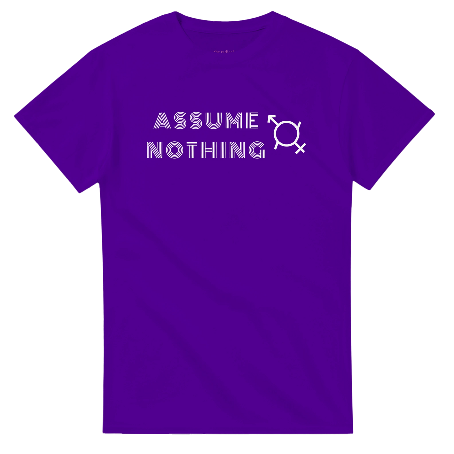 Genderfluid: Female and Male Symbol Heavyweight Unisex Crewneck T-shirt | Gildan® 5000 Purple