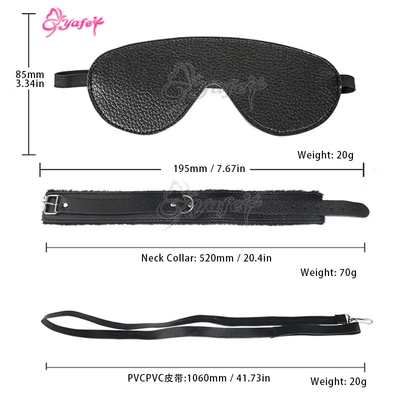 7 PCS/SET Sex Leather Bdsm Bondage Kit