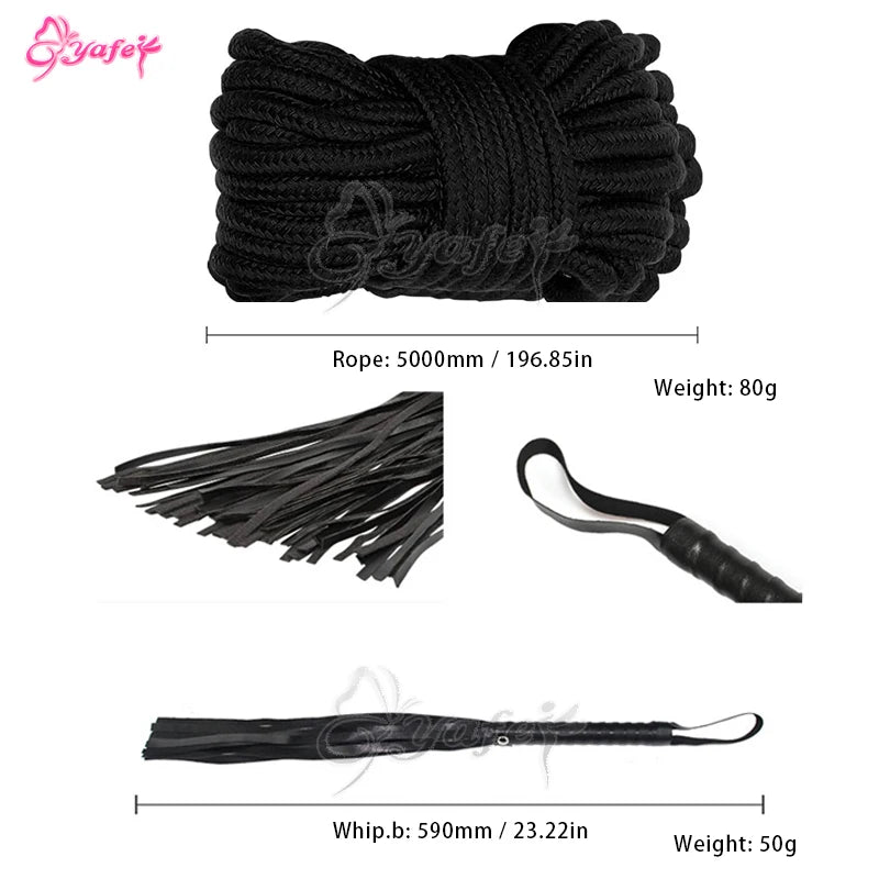 7 PCS/SET Sex Leather Bdsm Bondage Kit