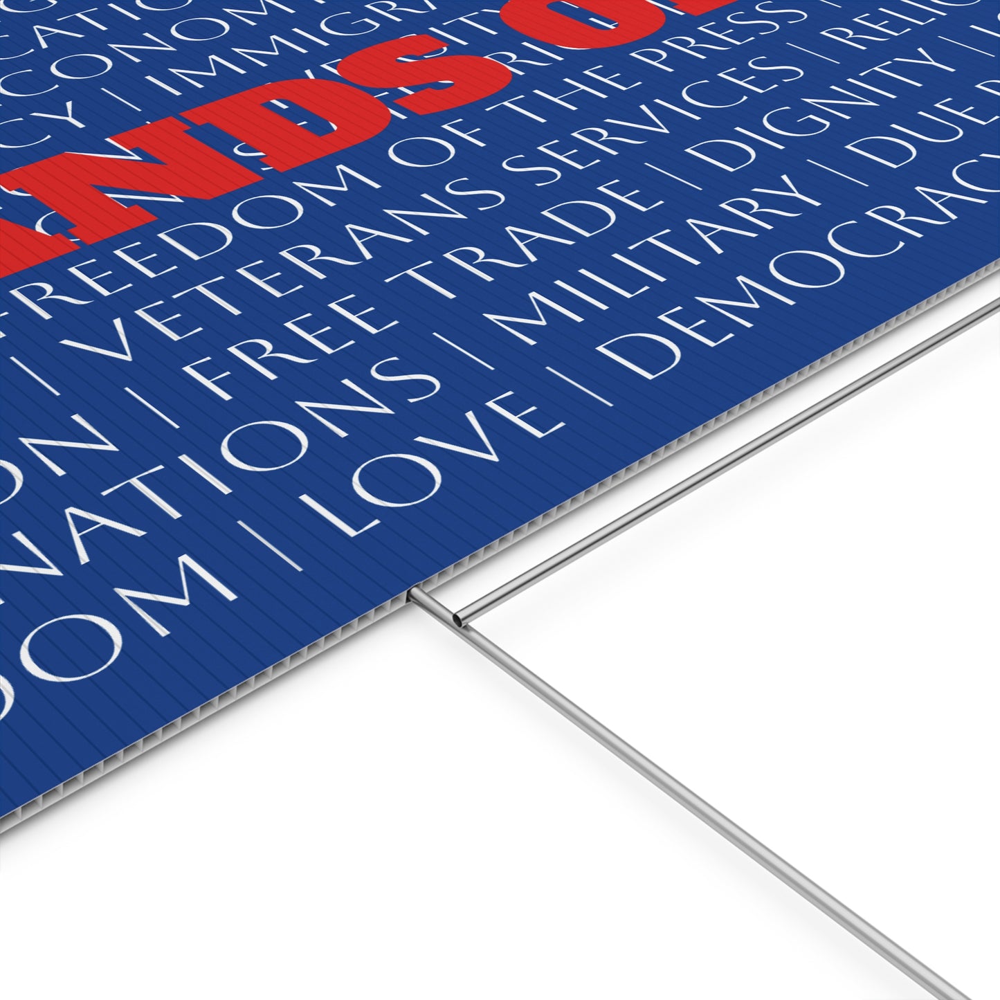 Hands Off - Political Yard Sign 18" x 12"