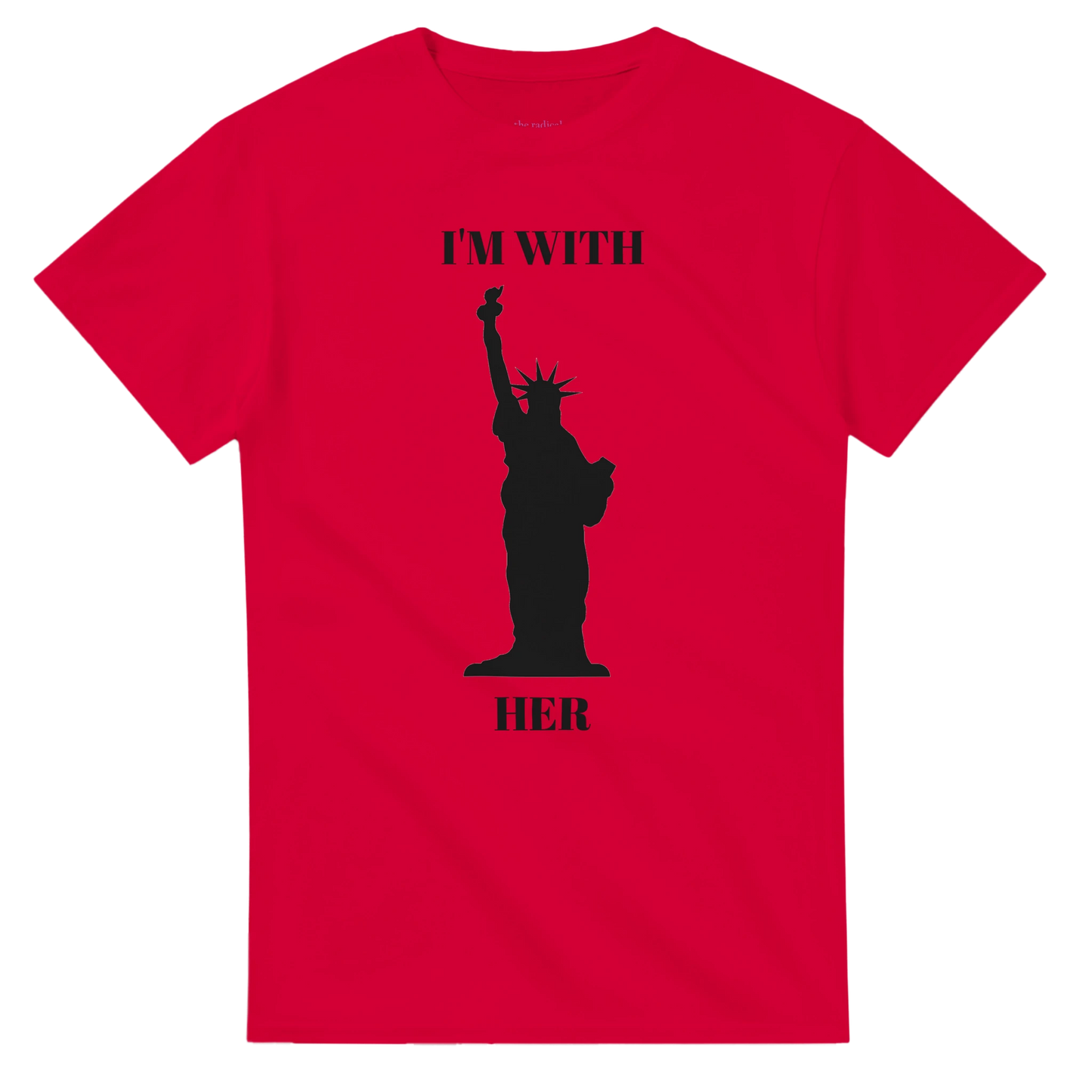 I'm With Her Heavyweight Unisex Crewneck T-shirt Red