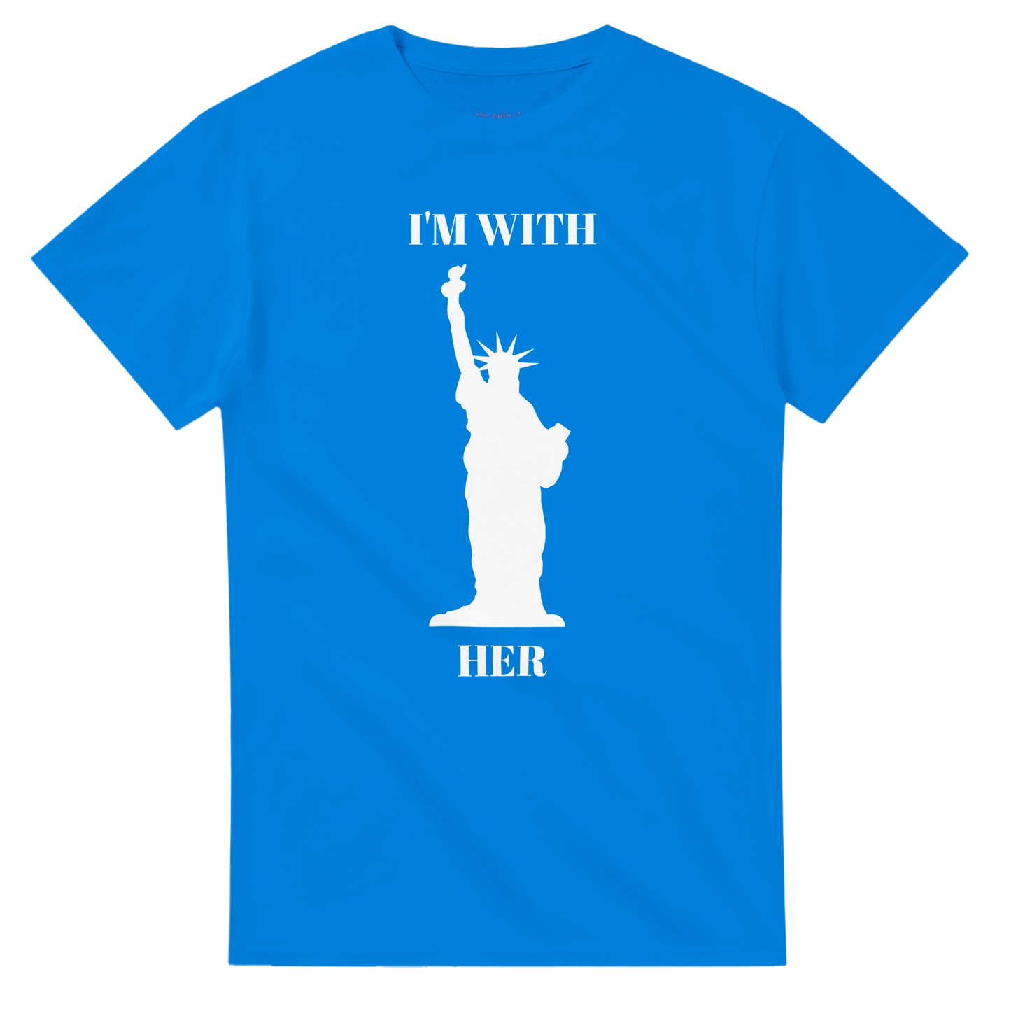 I'm With Her Heavyweight Unisex Crewneck T-shirt Royal Blue