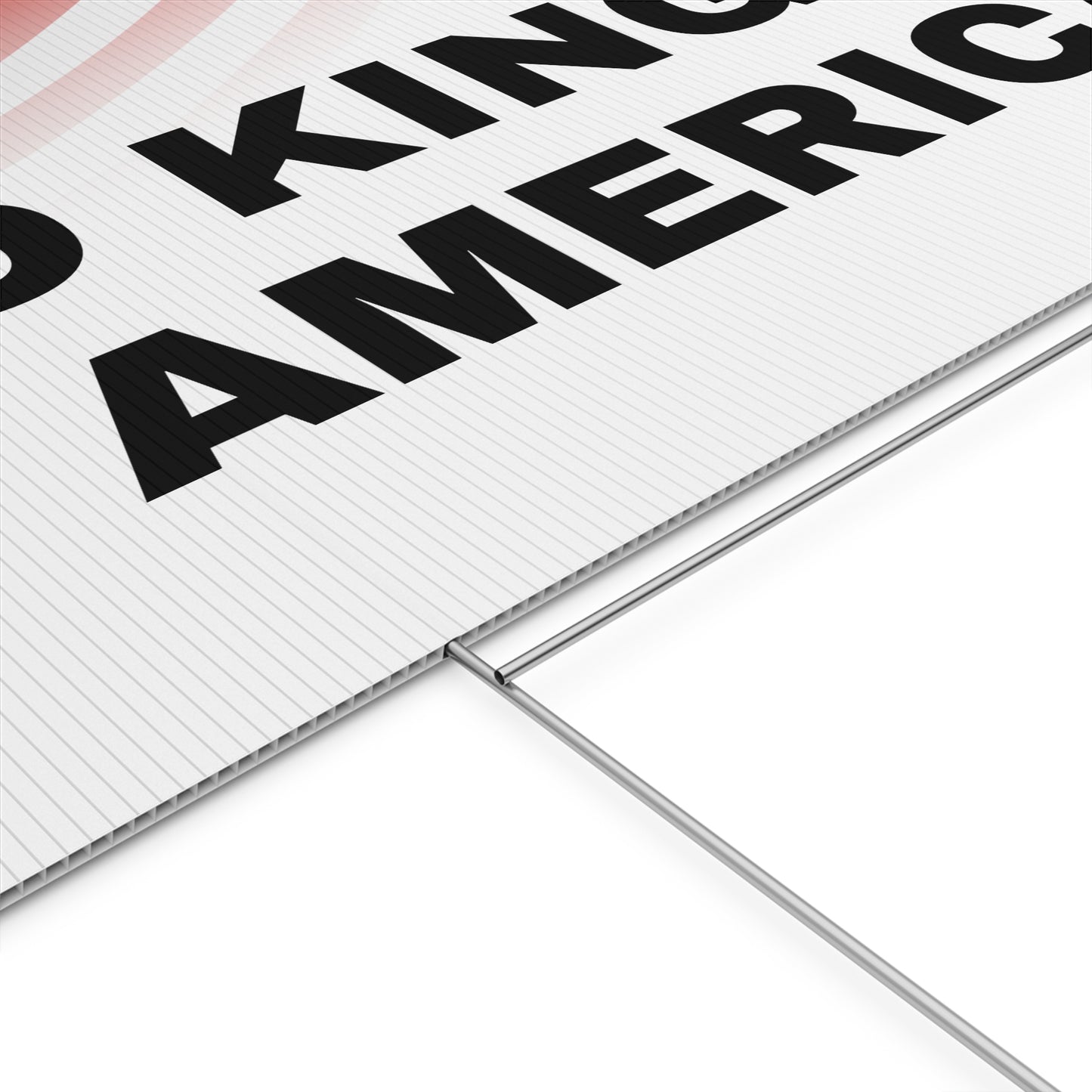 No Kings In America 18" x 12" Plastic Yard Sign