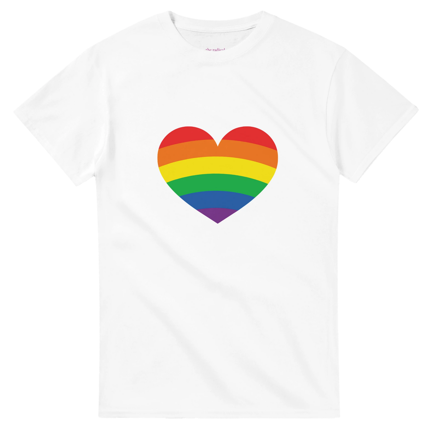 Rainbow Heart T Shirt White