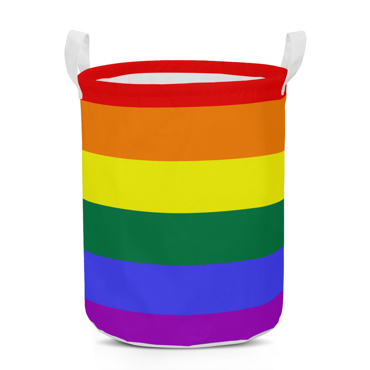 Rainbow Pride Flag Round Laundry Basket