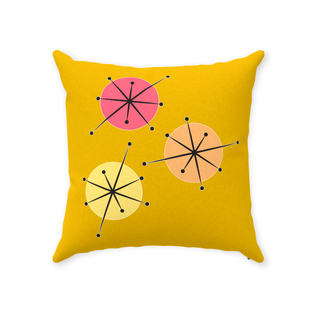 Sunny Days Throw Pillows Faux Suede Multiple Sizes