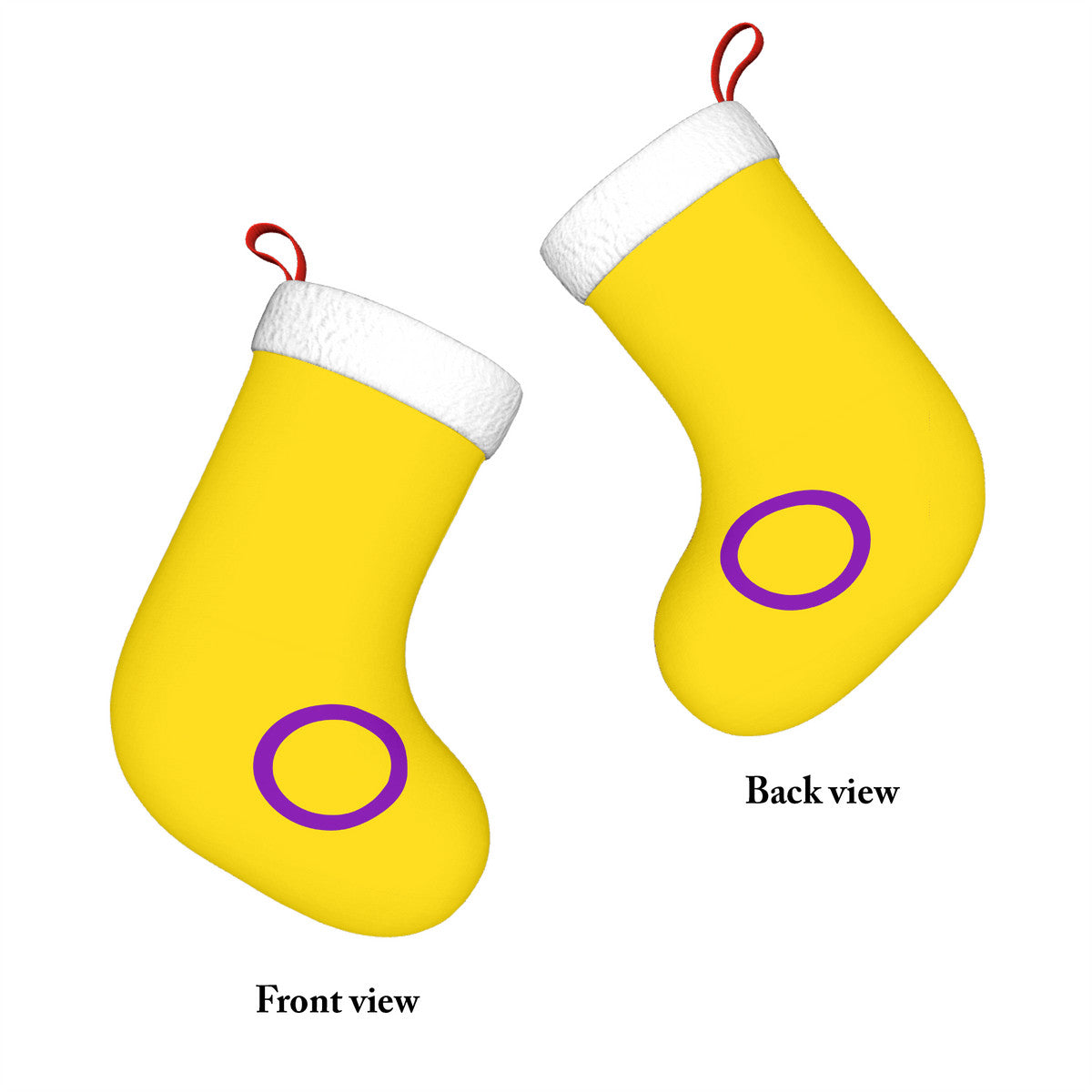 Intersex Pride Flag Holiday Stocking 11" x 17.7"