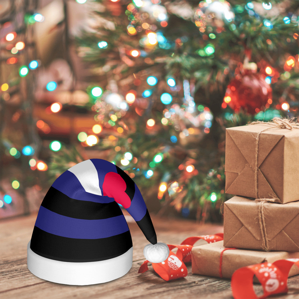 Leather Pride Flag Adult Plush Holiday Hat