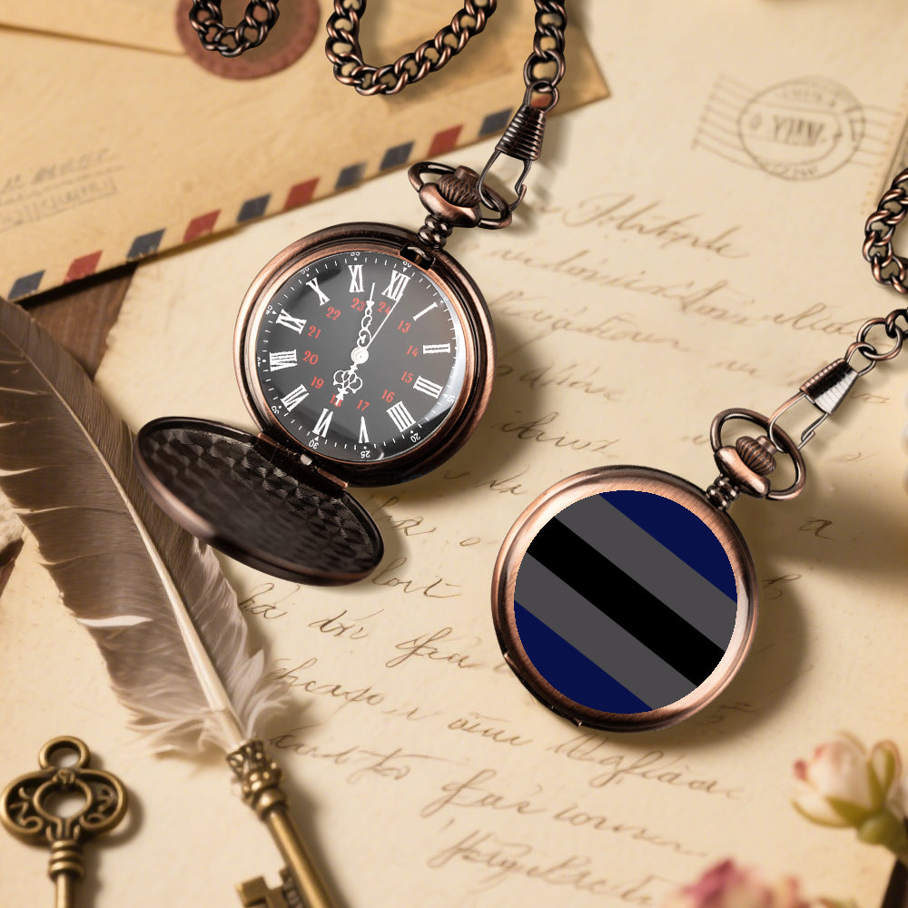 Gendervoid Pride Flag Round Pocket Watch
