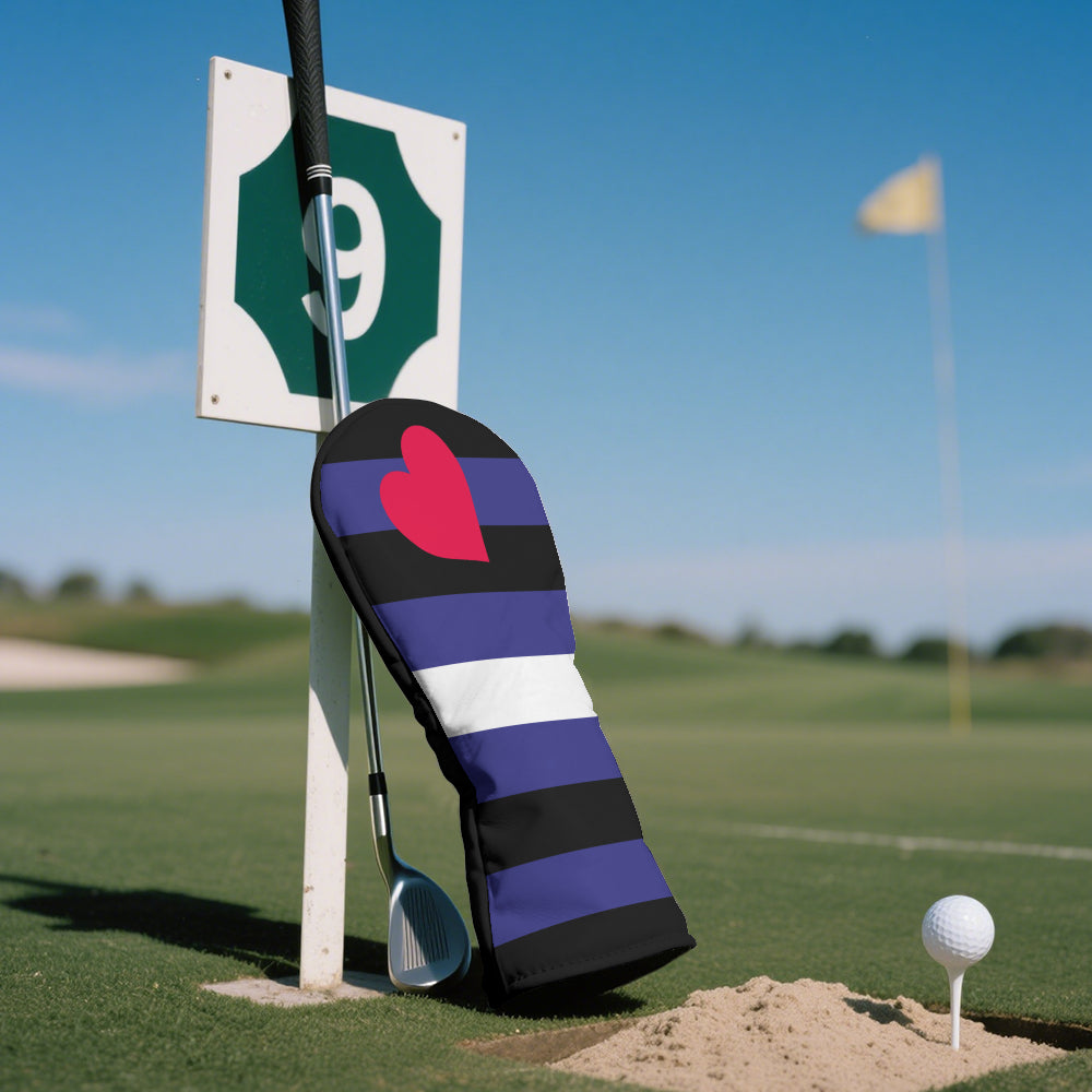 Leather Pride Flag Golf Clubs Head Cover - 33 x 17 cm