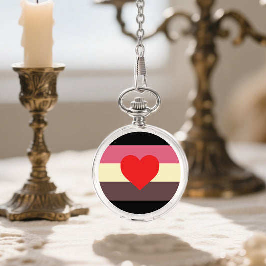 Fat Fetish Pride Flag Round Pocket Watch