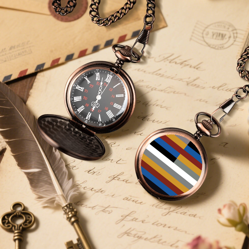 Freak Fetish Pride Flag Round Pocket Watch