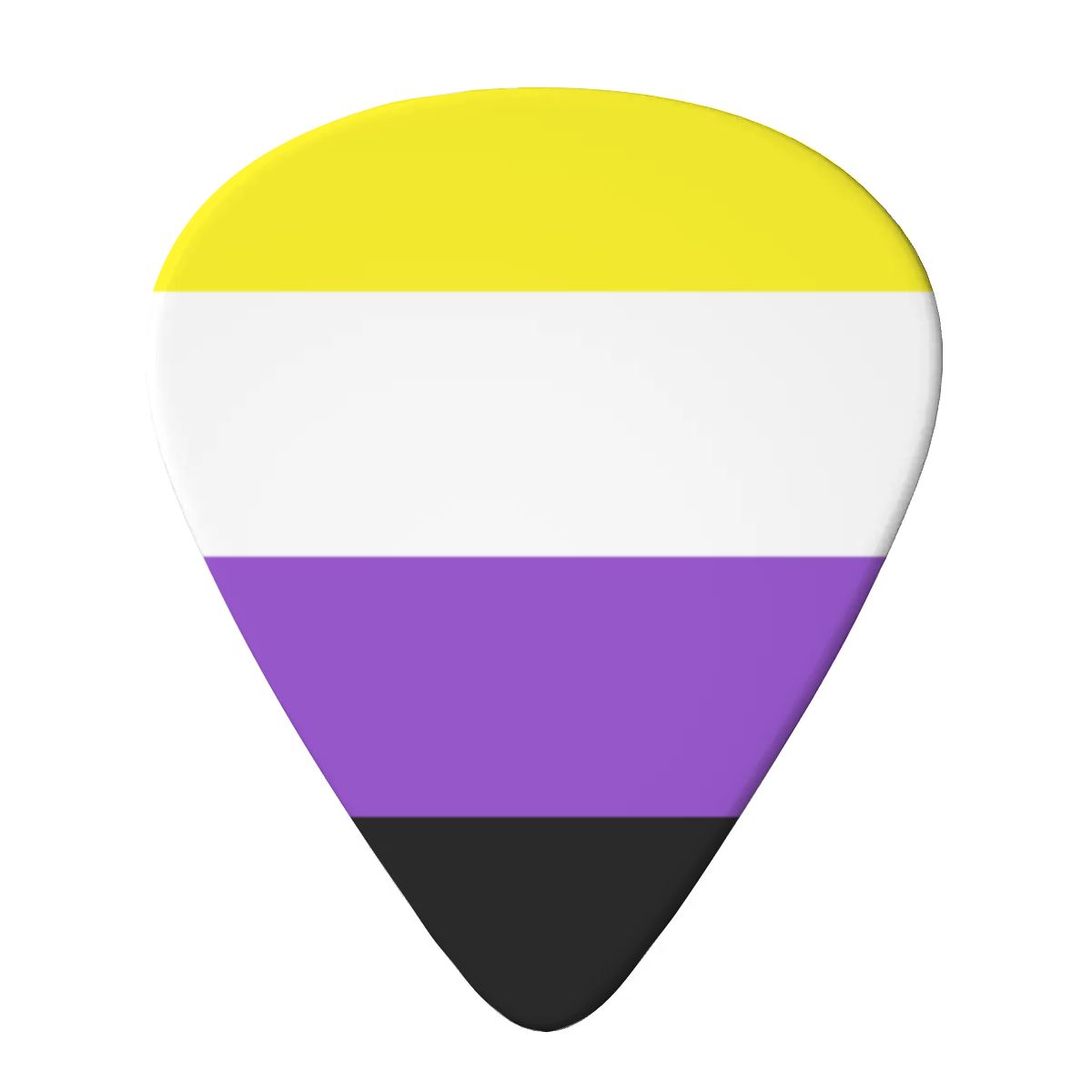 Non-Binary Pride Flag Set of 6 Guitar Pick and Case - .46 mm, .71 mm or .96 mm