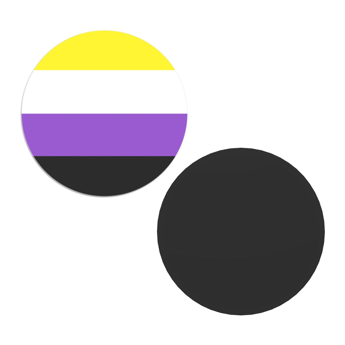 Non-Binary Pride Flag Round Magnet
