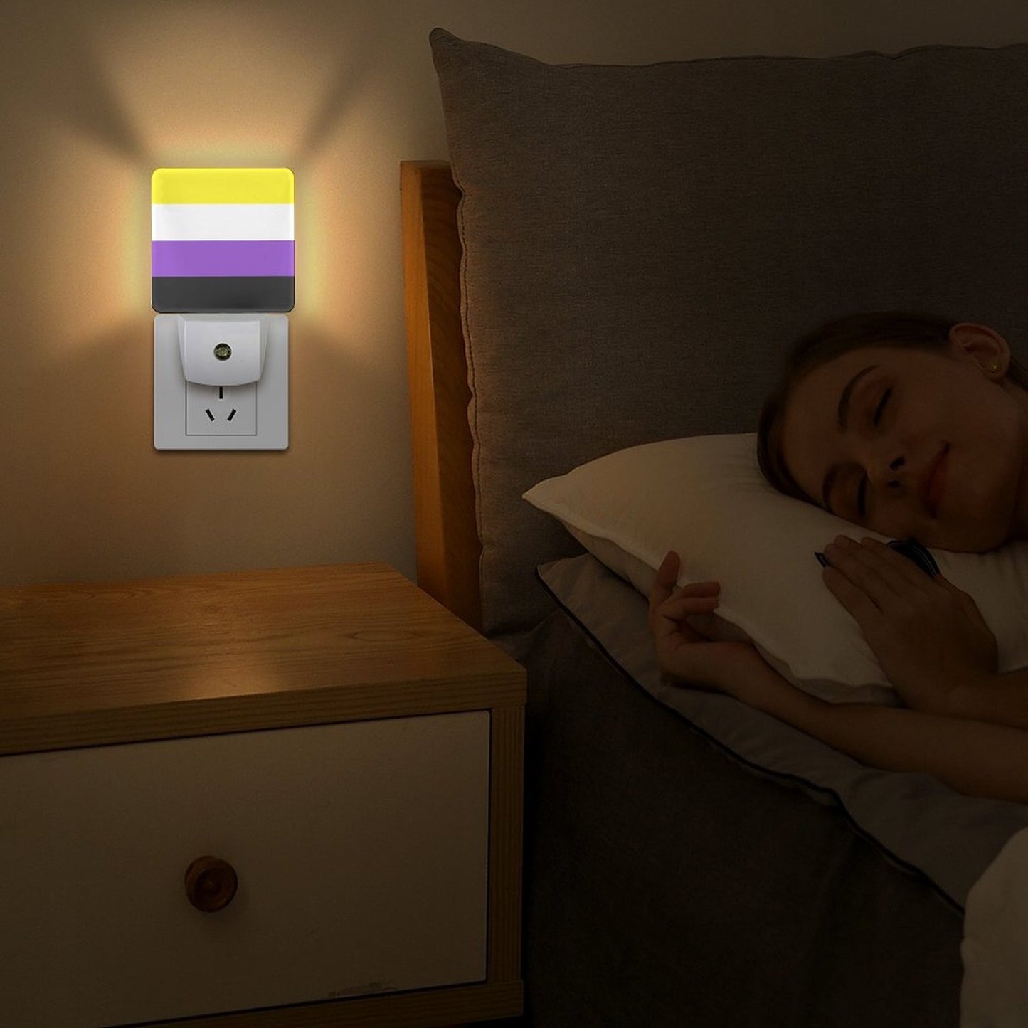 Non-Binary Pride Flag Night Light - Multiple Sizes